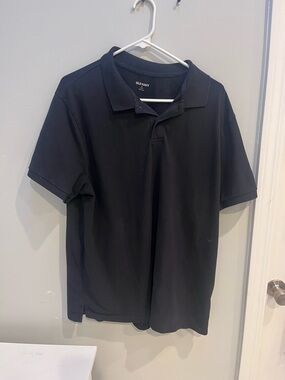 Old Navy Men's Black Polo Shirt - Classic Short Sleeve